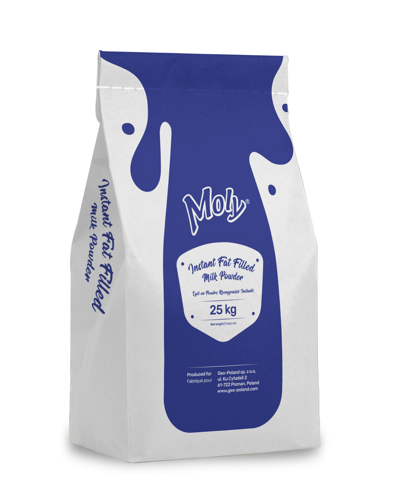 Moly Instant Fat Filled Milk Powder 25 kg bag